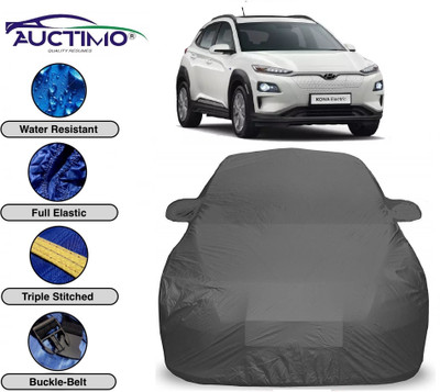 AUCTIMO Car Cover For Hyundai Kona (With Mirror Pockets)(Grey)