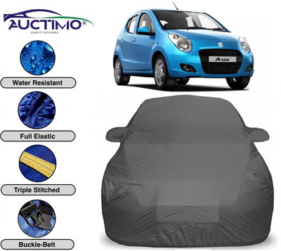 AUCTIMO Car Cover For Maruti Suzuki A-Star (With Mirror Pockets)(Grey)