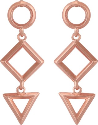 FD Styles Art Deco 18k Rose Gold Plated Party Wear Earring for Women & Girl's Alloy Drops & Danglers