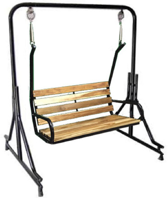 11 OFF on Kaushalendra Indoor Wooden Swing with Stand Jhula Iron