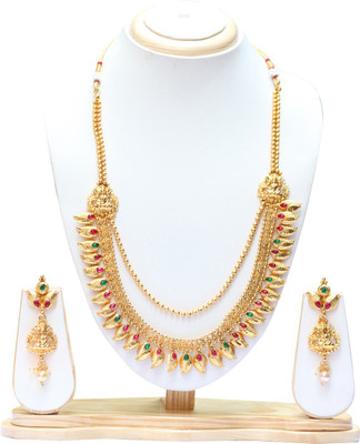 Swarajshop Copper Gold-plated Gold Jewellery Set(Pack of 1)