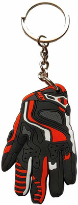 KTM Single Sided Racing Biker Hand Gloves Rubber Keychain Logo Key Chain Key Chain