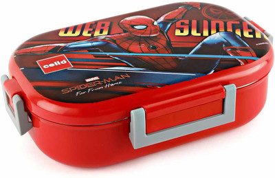 cello feast deluxe stainless steel lunch box red spiderman 1 Containers Lunch Box(750 ml, Thermoware)