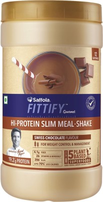 Saffola Fittify Gourmet Slim Meal Shake Whey Protein(420 g, Swiss Chocolate)