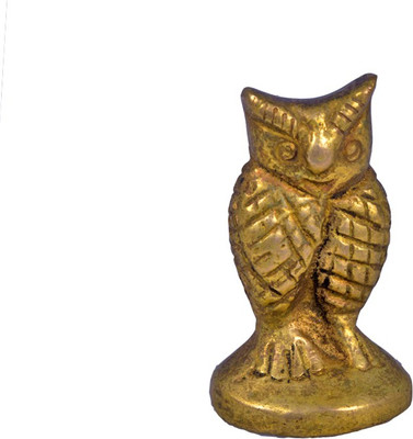 Shoppingrox Shoppingrox Owl/Ullu in Brass Decorative Showpiece  -  4 cm(Brass, Yellow)