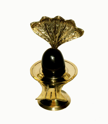 VALUE CRAFTS Black Shaligram Shiva Ling/Sheshnaag Shivling with Brass Jalahari Yoni Stand Decorative Showpiece (Brass, Gold, Black) Decorative Showpiece - 10.16 cm(Brass, Black, Gold) VALUE CRAFTS Black Shaligram Shiva Ling/Sheshnaag Shivling with Brass Jalahari Yoni Stand Decorative Showpiece (Brass, Gold, Black) Decorative Showpiece - 10.16 cm(Brass, Black, Gold)