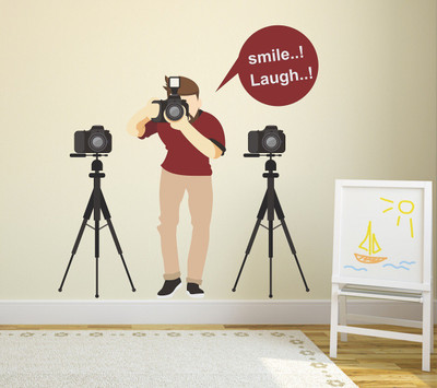 Littlebuds 60 cm Smile Laugh Removable Sticker(Pack of 1)