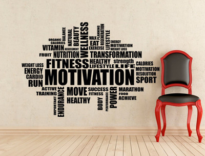 marvellous 90 cm m_takatmotivation Self Adhesive Sticker(Pack of 1)
