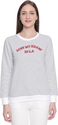 Honey By Pantaloons Full Sleeve Striped Women Sweatshirt