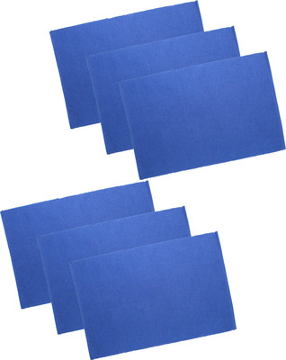 OASIS Rectangular Pack of 6 Table Placemat(Dark Blue, Cotton)