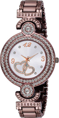 SHREENATH TRADERS SN-New Exclusive Brown Round Diamond Analog Watch - For Women