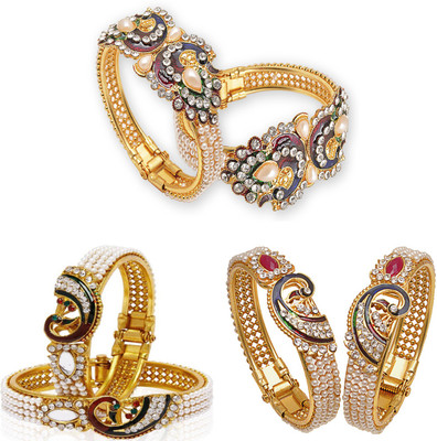 JSD Alloy Gold-plated Kada(Pack of 6)