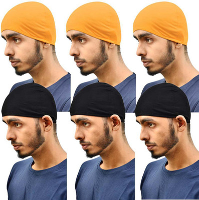 Motus Solid Skull Cap Cap(Pack of 6)