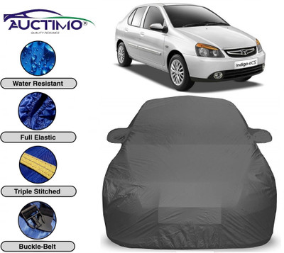 AUCTIMO Car Cover For Tata Indigo CS (With Mirror Pockets)(Grey)