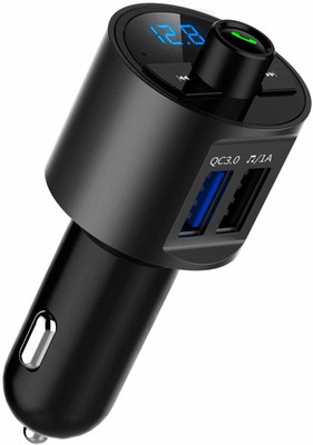Valueactive v4.2 Car Bluetooth Device with FM Transmitter, Adapter Dongle, Car Charger, Audio Receiver, FM Player, MP3 Player, USB Cable, Transmitter(Black)