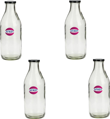 AFAST Glass Fridge Container  - 1000 ml(Pack of 4, Clear)