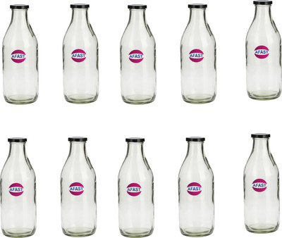 AFAST Glass Fridge Container  - 1000 ml(Pack of 10, Clear)