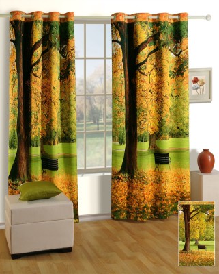 SWAYAM 152 cm (5 ft) Silk Window Curtain Single Curtain(Printed, Multicolor)