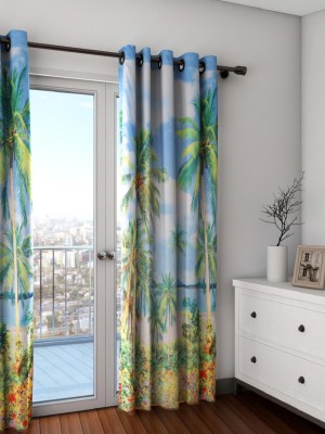 SWAYAM 152 cm (5 ft) Silk Blackout Window Curtain Single Curtain(Printed, Multicolor)