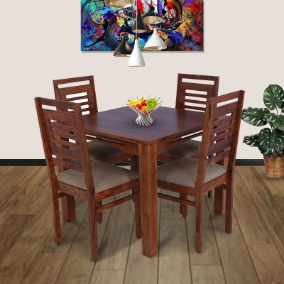 TRUE FURNITURE Sheesham ( Rosewood ) Solid Wood 4 Seater Dining Set(Finish Color -Honey Finish, DIY(Do-It-Yourself))