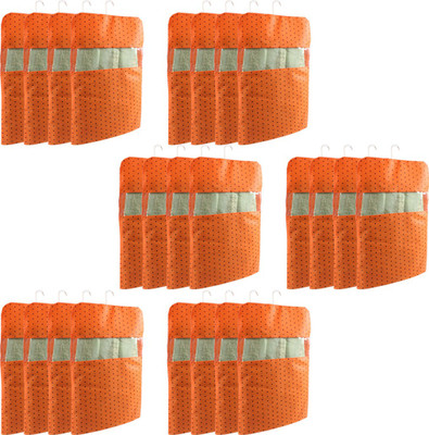 PrettyKrafts dots Printed Hanging Saree Cover Wardrobe Organiser F1558_Orange24(Orange)