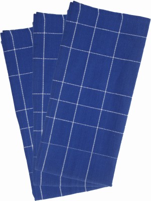 AIRWILL Blue Cotton Kitchen Linen Set(Pack of 3)