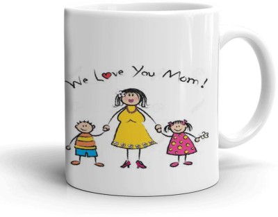 Kesri Gifts Love You Mom Theme (Kg-momDay-3423P) Ceramic Coffee Mug(325 ml)