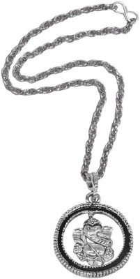 Shiv Jagdamba Religious Jewelry Lord Shree Ganesh Locket With Chain Sterling Silver Zinc, Alloy Pendant Set
