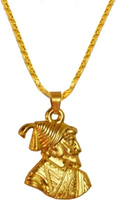 Shiv Jagdamba Religious Jewelry Chhatrapati Shivaji Maharaj Pendant Necklace Brass Pendant