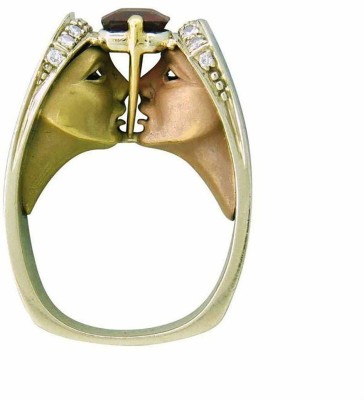 Deevam ring Metal Cubic Zirconia Gold Plated Ring