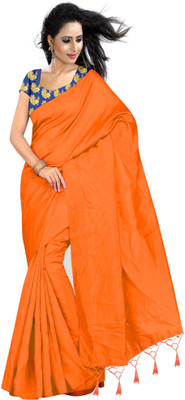 MINE CHOICE Self Design, Solid/Plain Bollywood Art Silk Saree(Multicolor)