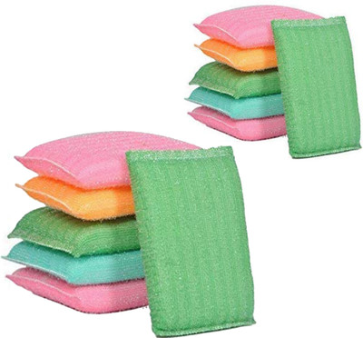 AMKK Foam Scrub Pad Scrub Pad(Regular, Pack of 12)