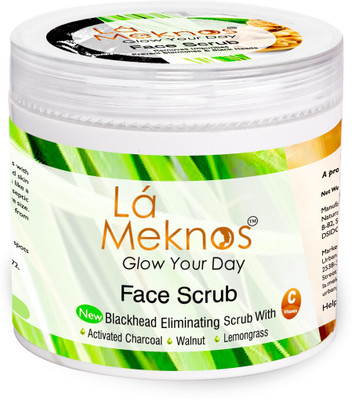 LA MEKNOS Pure Active 3in1 Charcoal Walnut Blackhead Wash Scrub Mask Scrub(100 g)