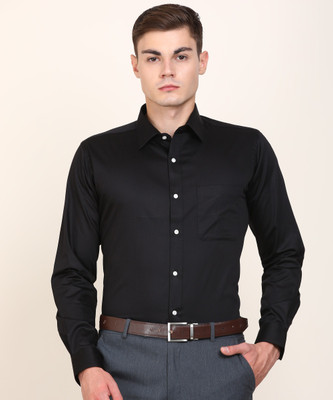 raymond-men-solid-formal-black-shirt