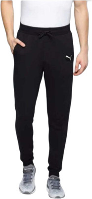 Puma Solid Men Black Track Pants