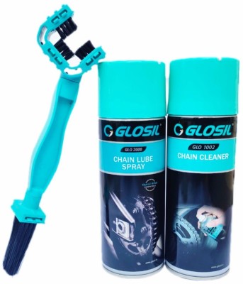 GLOSIL G2000 Chain Lube & Chain Cleaner Spray for Bikes & Chain cleaner Brush Chain Oil(1 L, Pack of 3)