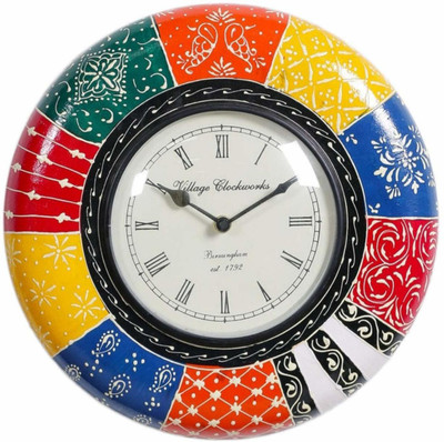 SV Traders Analog 30 cm X 30 cm Wall Clock(Multicolor, With Glass, Standard)