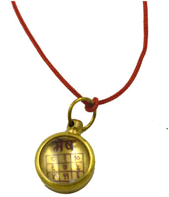 faynci Mesh Rashi Astadhatu Brass Yantra Locket /Aries Zodiac Sheild Yantra with Cotton Dori Brass, Cotton Yantra(Pack of 1)