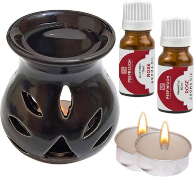 PEEPRESION Rose Diffuser Set PPS-CerDiff_2TL_2RS_Black(5 x 4 ml)