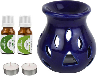 PEEPRESION Jasmine, Lemongrass Diffuser Set PPS-2TL_BLUETDIF-JS-LG(5 x 4 ml)