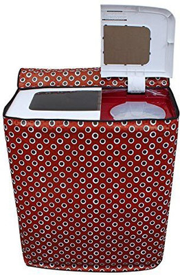 KingMatters Semi-Automatic Washing Machine  Cover(Width: 81 cm, Red, White)