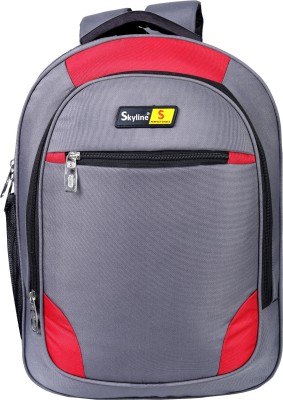 SKYLINE 20 Ltrs Laptop Casual Waterproof Backpack Fits Up to 15 Inch Laptops (Grey) (S-822-G) 20 L Laptop Backpack(Grey, Red)