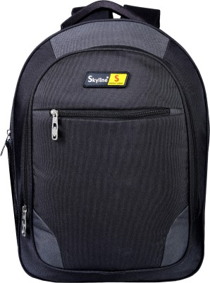SKYLINE 20 Ltrs Laptop Casual Waterproof Backpack Fits Up to 15 Inch Laptops (Black) (S-822-BLK) 20 L Laptop Backpack(Black, Grey)