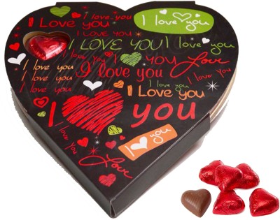 Kinoki Heart Shape Chocolate Box with 11 Heart Shape Chocolates for valentine and gift Truffles(11 Units)