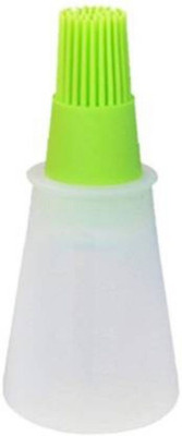 FIVANIO Oil Bottle with Silicone Nozzle Brush for basting silicone Round Pastry Brush Silicon Round Pastry Brush(Pack of 1)
