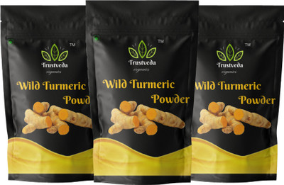 Trustveda organics Wild Kasturi Turmeric Manjal Amba Haldi Powder For Skin Whitening (300 g)(300 g)