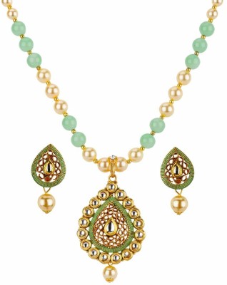 YELLOW CHIMES Metal Gold-plated Multicolor Jewellery Set(Pack of 1)