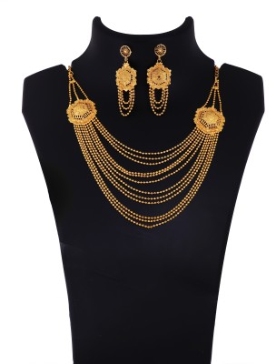 Manikya Brass Gold-plated Gold Jewellery Set(Pack of 1)