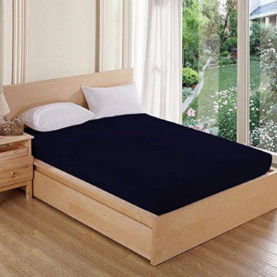 KUBER INDUSTRIES Fitted Single Size Mattress Cover(Blue)