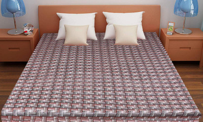 KUBER INDUSTRIES Fitted Single Size Mattress Cover(Brown)